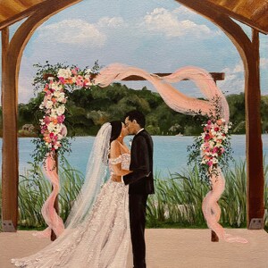 Live Wedding Painting by wedding artist Cheri Miller image 8