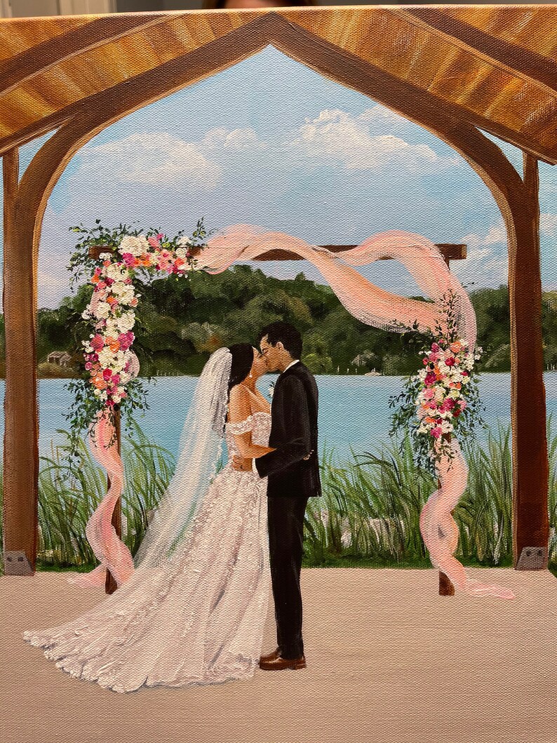 Live Wedding Painting by wedding artist Cheri Miller image 8