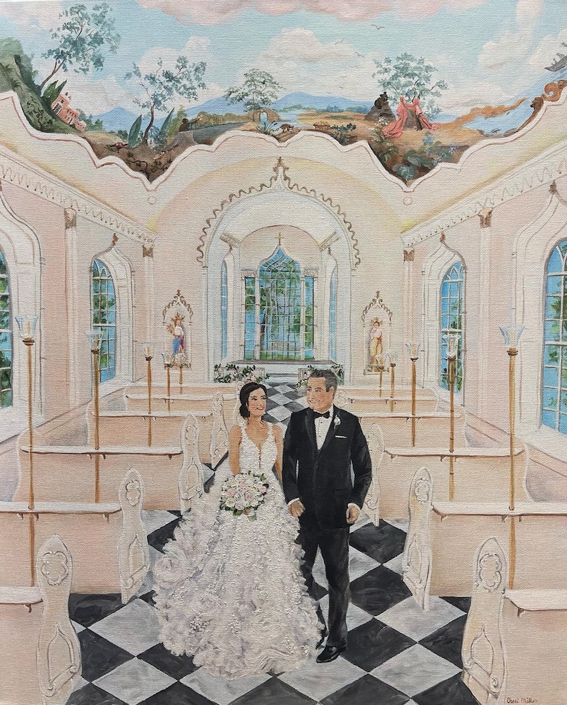 Live Wedding Painting, Live Painter, Wedding Artist image 3