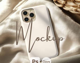 Phone Case Mockup, iPhone Mockup, Canva Drag and Drop Device Mockup, PSD Phone Case Mock Up, Professional Boho Style Design Instant Download