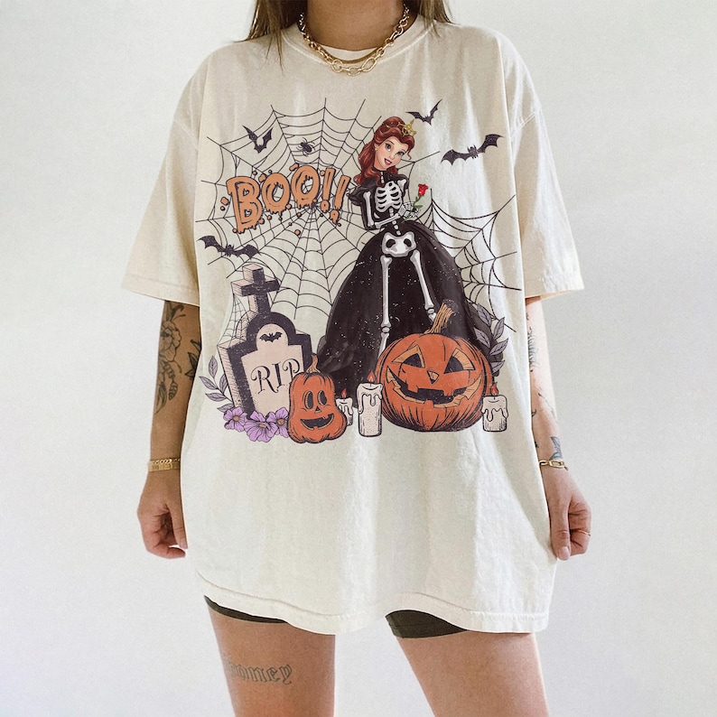 Retro Disney Halloween Skeleton All Characters Shirt, Mickey's Not So Scary Halloween Party Tee Shirt, Disney Halloween Family 2026 Shirts image 5