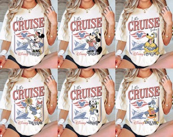 Custom Disney Cruise Line 2026 Shirts, Let's Cruise Disney Wish Dream Magic Wonder Fantasy Shirt, Mickey and Friends Cruise Family Trip Tee