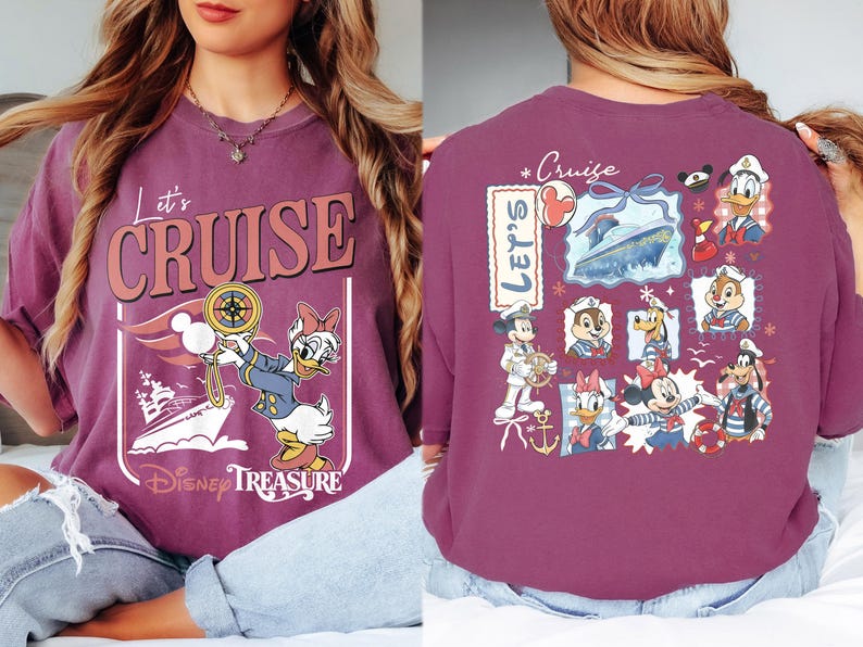 Personalized 2026 Disney Cruise Line Shirts, Mickey And Friends Family Cruise Trip Tee, Let's Cruise, Disney Wish Dream Magic Wonder Fantasy image 12