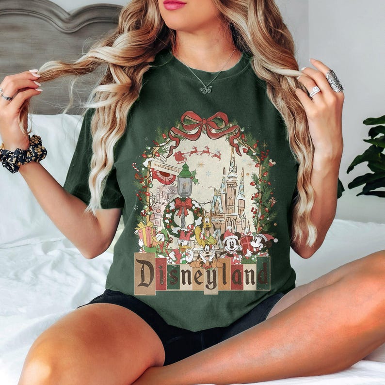 Vintage Disneyland Christmas Shirt, Mickey And Friends Christmas Shirt, Disney Christmas Shirt, Christmas Family Shirt, Christmas Party Tee image 4