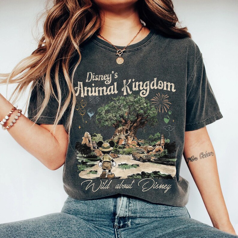 Retro Disney Animal Kingdom Safari Mode Shirt, Mickey Safari Mode, Let's Get Wild Shirt, Disneyworld Trip Shirt, Magic Kingdom Park Shirt image 3