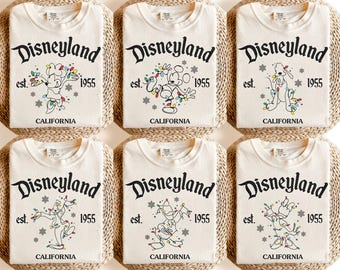 Retro Disneyland Christmas Light Shirt, Disneyland Christmas Family Shirt, Mickey And Friends Christmas Shirt, Very Merry Xmas Party Shirt