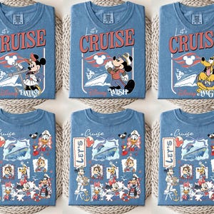 Personalized 2026 Disney Cruise Line Shirts, Mickey And Friends Family Cruise Trip Tee, Let's Cruise, Disney Wish Dream Magic Wonder Fantasy image 1