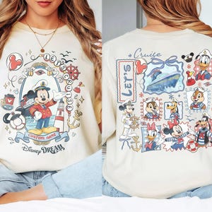 Custom 2026 Disney Cruise Matching Family Shirts, Mickey & Friends Family Cruise Shirt, Let's Cruise, Disney Wish Dream Magic Wonder Fantasy image 4