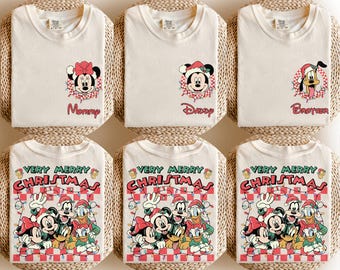 Custom Disney Christmas All Characters Shirt, Mickey's Very Merry Christmas 2025 Shirt, Christmas Group Shirt, Disney Family Christmas Shirt