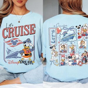 Personalized 2026 Disney Cruise Line Shirts, Mickey And Friends Family Cruise Trip Tee, Let's Cruise, Disney Wish Dream Magic Wonder Fantasy image 6