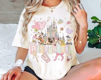 Retro Disneyland Aesthetic Shirt, Disney Girls Trip Shirts, Mickey and Friends Shirt, Disney Vacation Shirt, Disneyland Family Trip Shirts