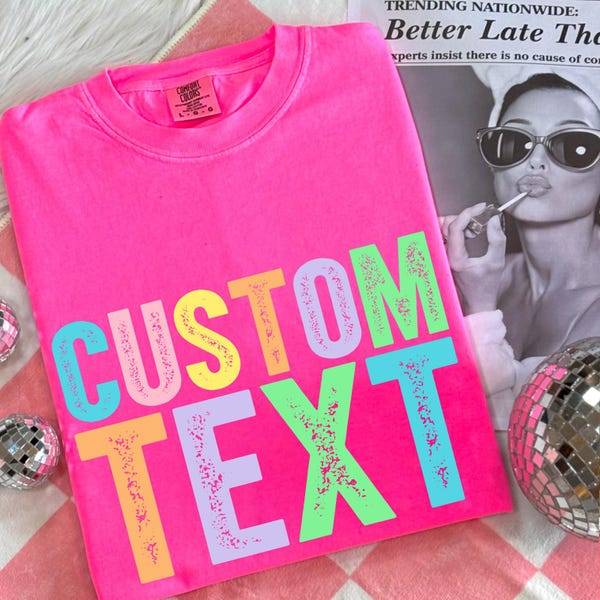 Comfort Colors Custom Summer Tshirt, Neon Trendy Summer Shirt, Summer Shirt, Distressed Beach Tee, Sunshine Shirt, 2025 Trendy Women's Shirt