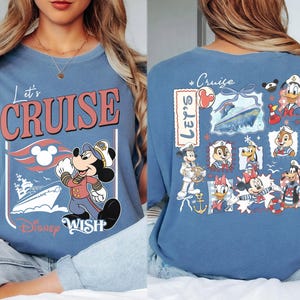 Personalized 2026 Disney Cruise Line Shirts, Mickey And Friends Family Cruise Trip Tee, Let's Cruise, Disney Wish Dream Magic Wonder Fantasy image 5