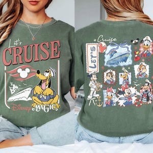 Personalized 2026 Disney Cruise Line Shirts, Mickey And Friends Family Cruise Trip Tee, Let's Cruise, Disney Wish Dream Magic Wonder Fantasy image 10