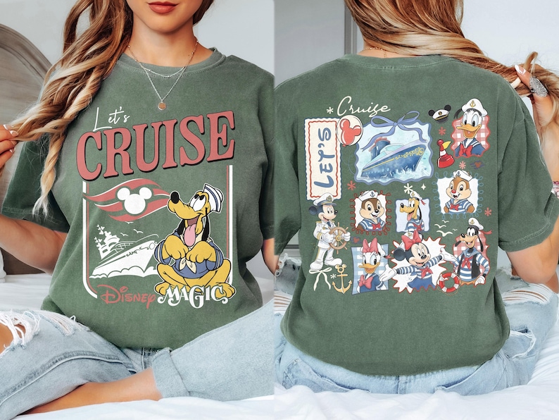 Personalized 2026 Disney Cruise Line Shirts, Mickey And Friends Family Cruise Trip Tee, Let's Cruise, Disney Wish Dream Magic Wonder Fantasy image 10