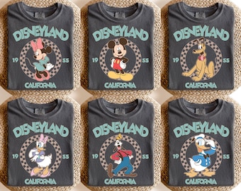 Retro Disneyland All Characters Shirt, Disneyland Trip Shirt, Mickey And Friends Shirt, Disney Family Shirts, Disney Trip 2026 Shirt