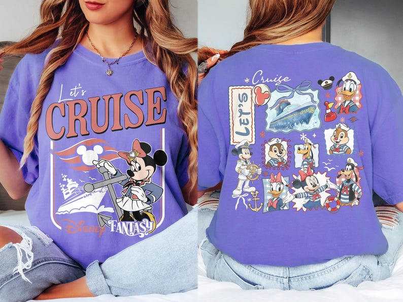 Personalized 2026 Disney Cruise Line Shirts, Mickey And Friends Family Cruise Trip Tee, Let's Cruise, Disney Wish Dream Magic Wonder Fantasy image 11