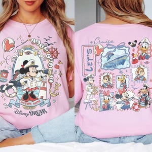 Custom 2026 Disney Cruise Matching Family Shirts, Mickey & Friends Family Cruise Shirt, Let's Cruise, Disney Wish Dream Magic Wonder Fantasy image 8