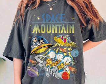Retro Disney Space Mountain Shirt, Mickey and Friends Shirt, Disneyworld Shirt, Magic Kingdom Shirt, Disney Astronaut Shirt, Disney Trip Tee