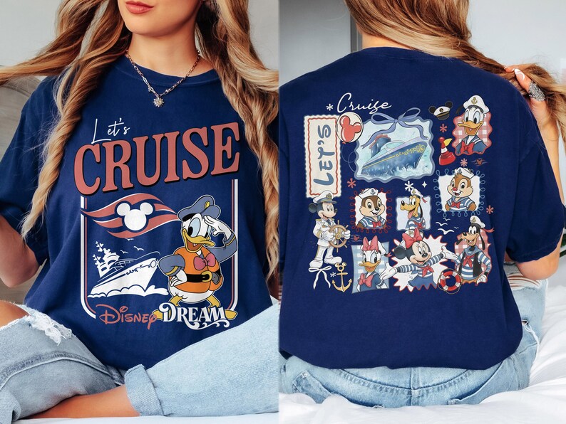 Personalized 2026 Disney Cruise Line Shirts, Mickey And Friends Family Cruise Trip Tee, Let's Cruise, Disney Wish Dream Magic Wonder Fantasy image 8