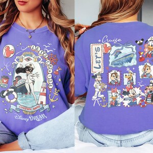 Custom 2026 Disney Cruise Matching Family Shirts, Mickey & Friends Family Cruise Shirt, Let's Cruise, Disney Wish Dream Magic Wonder Fantasy image 11