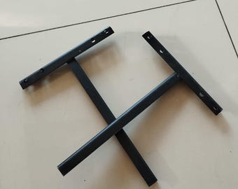Soportes de pared resistentes para lavabos de mármol y piedra, soporte flotante de acero para tocador.