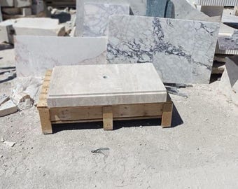 Travertine Bathroom Vanity Top, Custom Design Sink Shelf