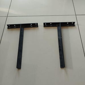 Heavy Duty Wall Mount Sink Brackets for Marble & Stone, Steel Floating Vanity Support