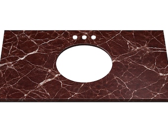 Custom Marble Vanity Top for Daniella, Elazıg Cherry Marble Bathroom Countertop 68×27×3/4"