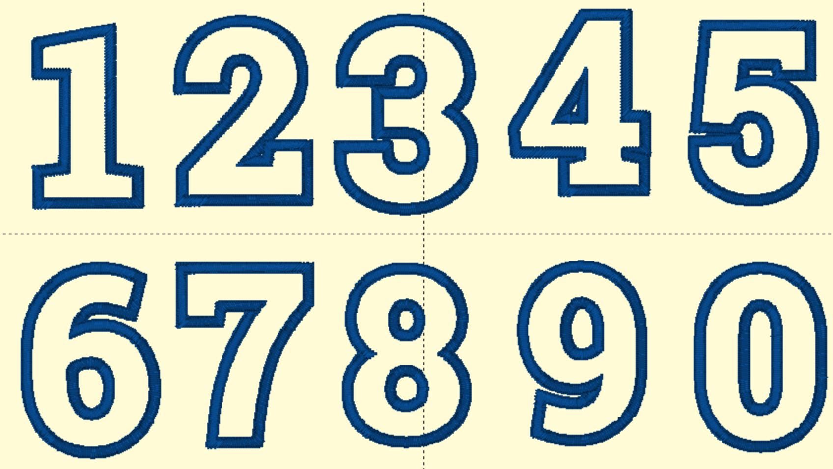 Applique Machine Embroidery Numbers (digital Download) - Etsy