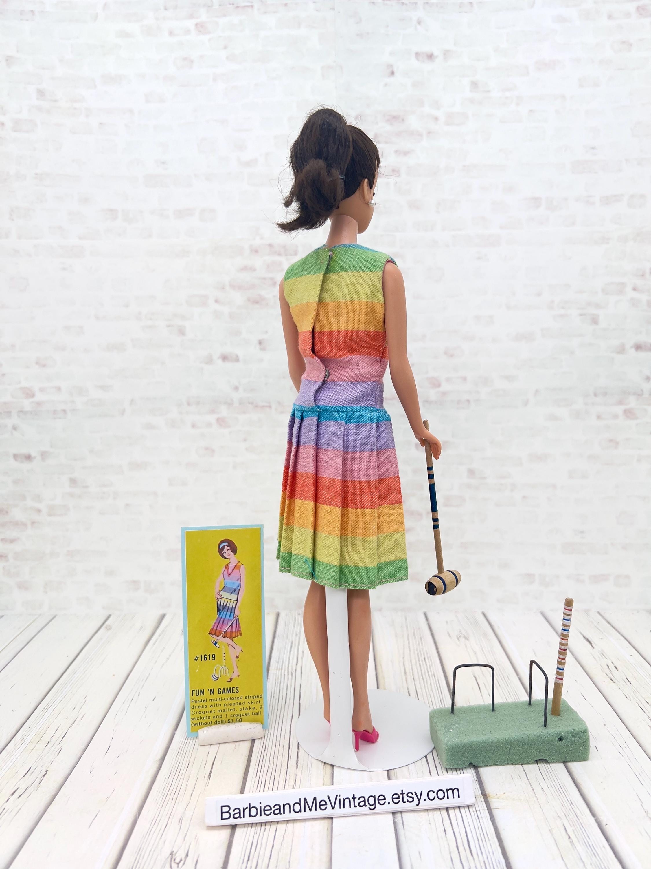 Vintage Barbie #1619 “fun and Games” Complete Dress Croquet Set NO