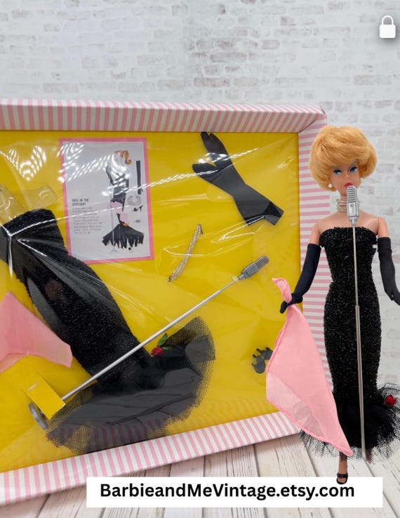 barbie black dress microphone Vintage Solo in the Spotlight Outfit #982: Complete ,no Doll,read Yellow Strapless Corset Flower Occasion:Plus Size Dresses Complete with removable and Color:Fuchsia