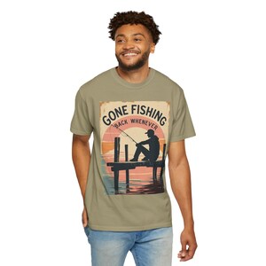 Gone Fishing Unisex T-Shirt | Relaxed Vintage Tee for Fishing Lovers, Summer Vibes, Gift for Anglers, Outdoor Adventure Shirt, Fisherman