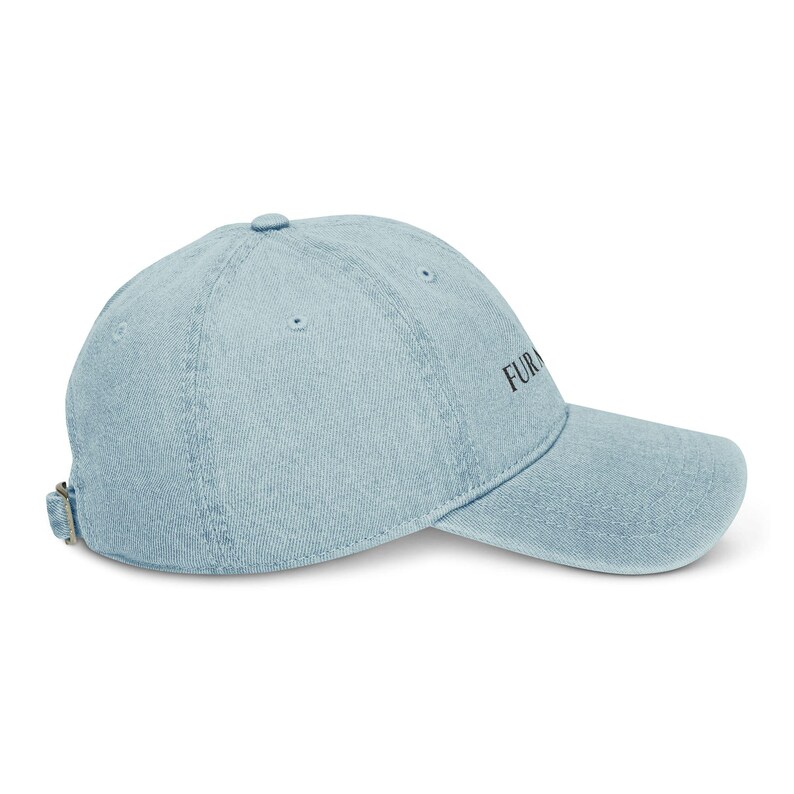 Fur Mama Denim Hat: Embroidered Dog Mom Cap image 3