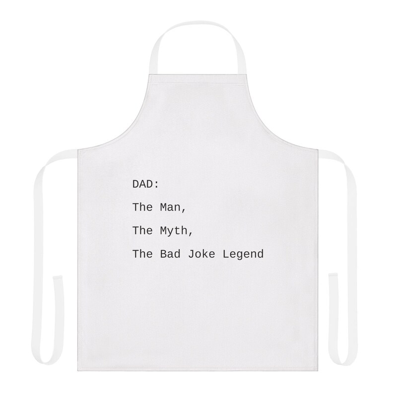 Grembiule personalizzato per papà, regalo di cucina "The Bad Joke Legend", grembiule da chef divertente per la festa del papà, accessorio da cucina, regalo per lui, riunione di famiglia immagine 2