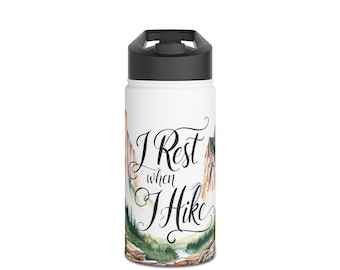 Garrafa de água Yosemite de aço inoxidável: caneca de viagem para aventura e caminhada