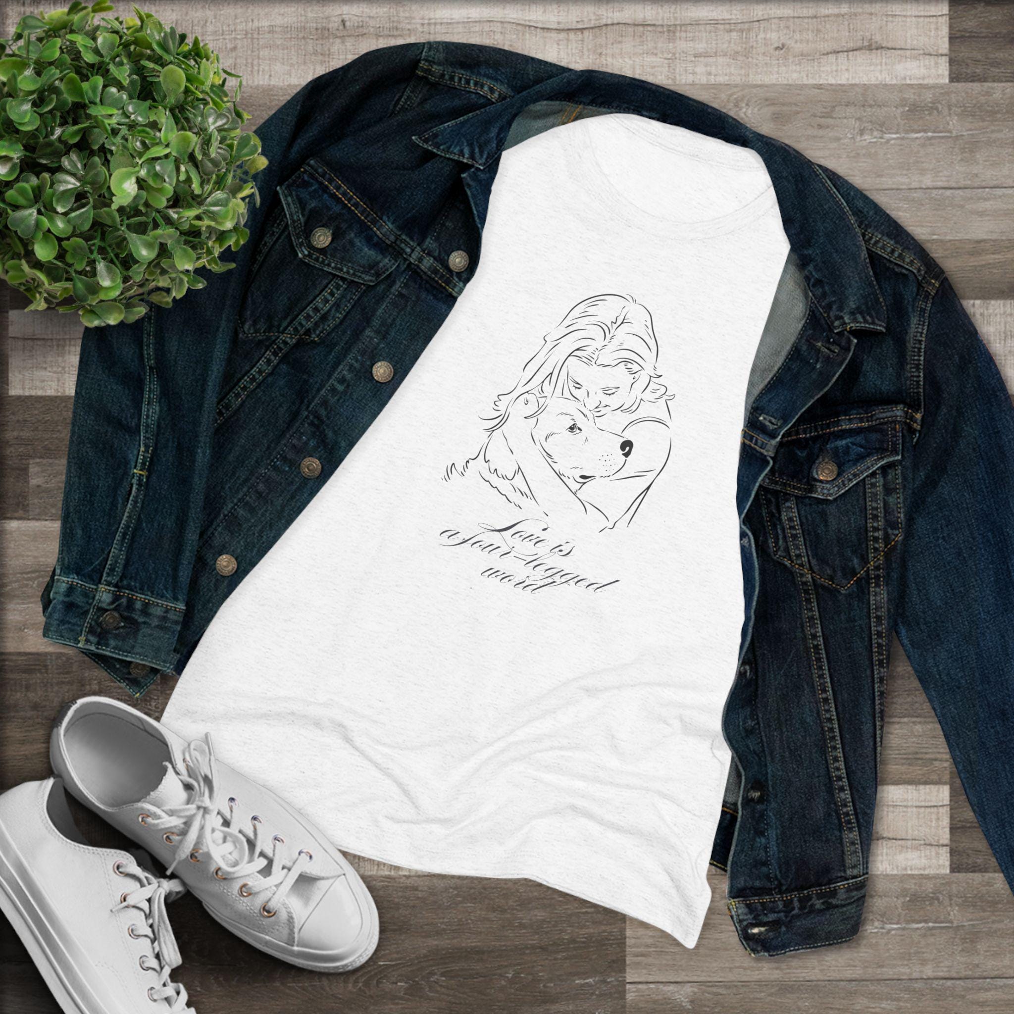 Heartfelt Women's Triblend Tee - Perfect for Animal Lovers