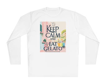 Keep Calm Eat Gelato Long Sleeve Tee: Foodie Gift