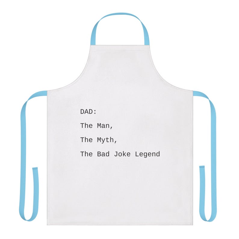 Grembiule personalizzato per papà, regalo di cucina "The Bad Joke Legend", grembiule da chef divertente per la festa del papà, accessorio da cucina, regalo per lui, riunione di famiglia immagine 4