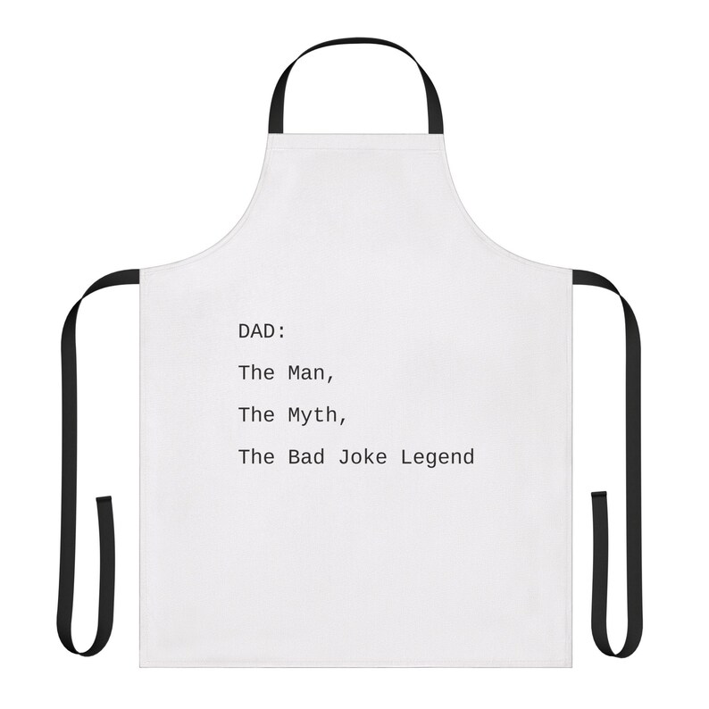 Grembiule personalizzato per papà, regalo di cucina "The Bad Joke Legend", grembiule da chef divertente per la festa del papà, accessorio da cucina, regalo per lui, riunione di famiglia immagine 5