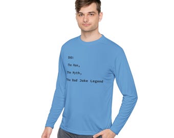 Dad Joke Legend Long Sleeve Tee, Fun Gift for Dads, Lightweight Top for Fathers Day, Casual Wear, Humor Shirt, Family Gatherings