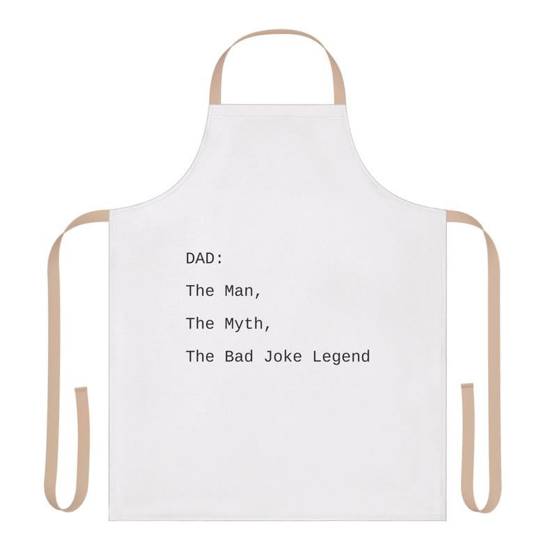 Grembiule personalizzato per papà, regalo di cucina "The Bad Joke Legend", grembiule da chef divertente per la festa del papà, accessorio da cucina, regalo per lui, riunione di famiglia immagine 3