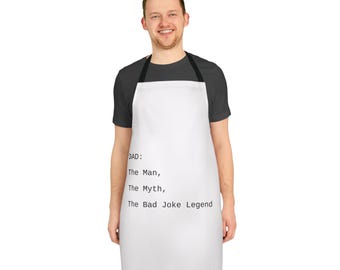 Delantal personalizado para papá, regalo de cocina de la leyenda del chiste malo, delantal de chef divertido para el Día del Padre, accesorio de cocina, regalo para él, reunión familiar