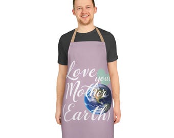 Earth Design Apron: Eco-Friendly Cooking & Gardening Gift