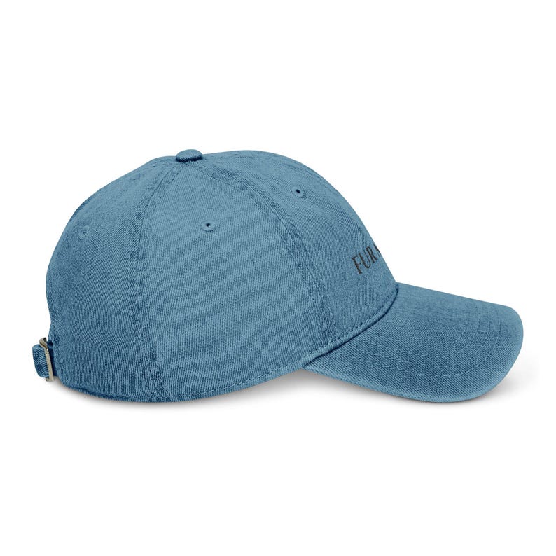 Fur Mama Denim Hat: Embroidered Dog Mom Cap image 7