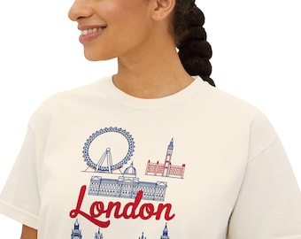 London Graphic Boxy Tee: Women's Casual Travel Shirt