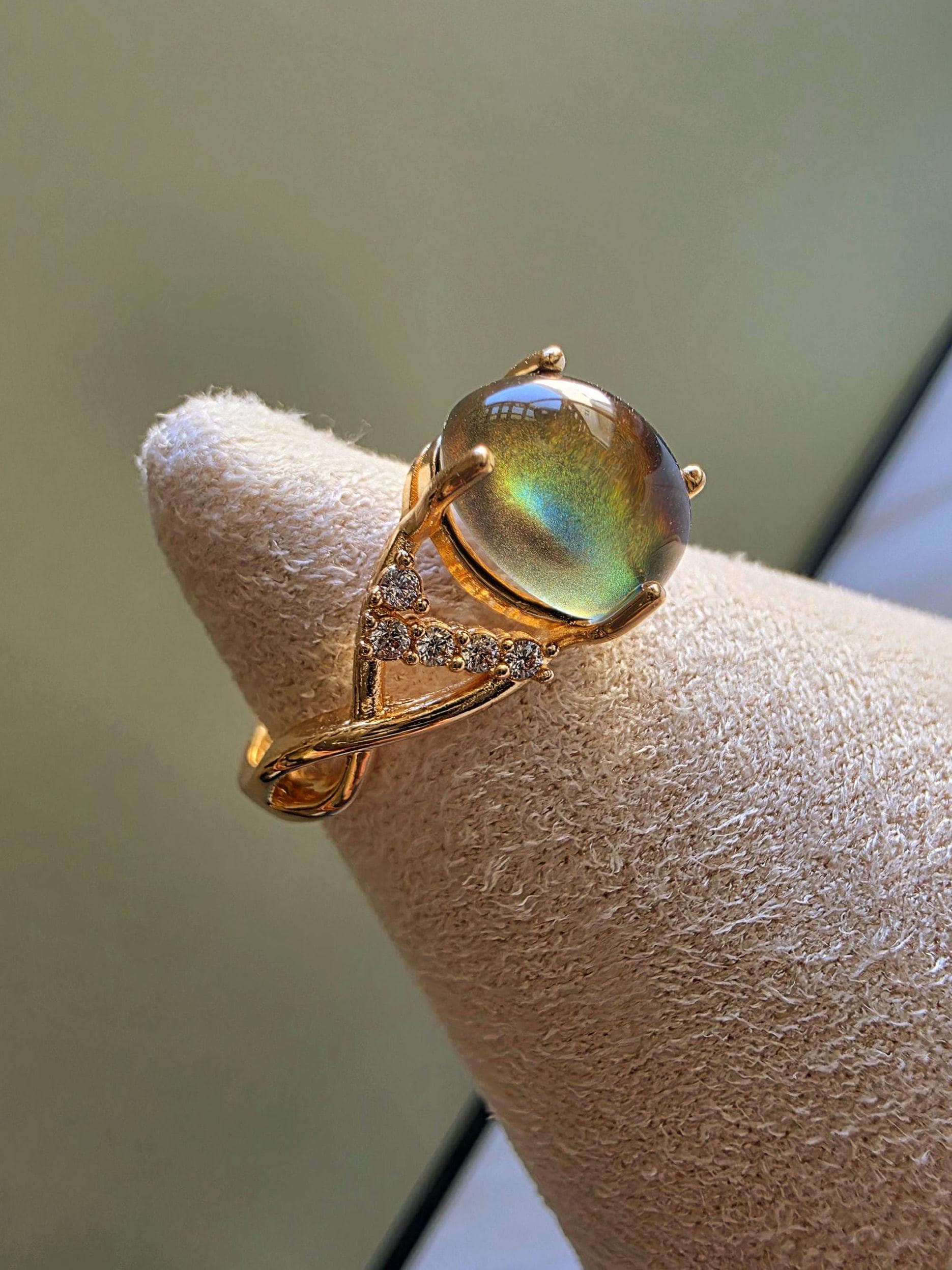 14k Gold Mood Ring - Etsy
