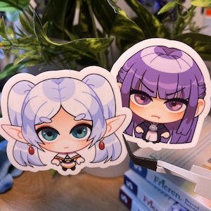 Frieren: Beyond Journey&#39;s End - Sousou no Frieren | 3 Inch Waterproof Vinyl Sticker | Frieren + Fern