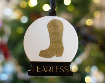 Fearless Snowglobe Ornaments - Eras Tour - Taylor Swift - Swiftmas Tree