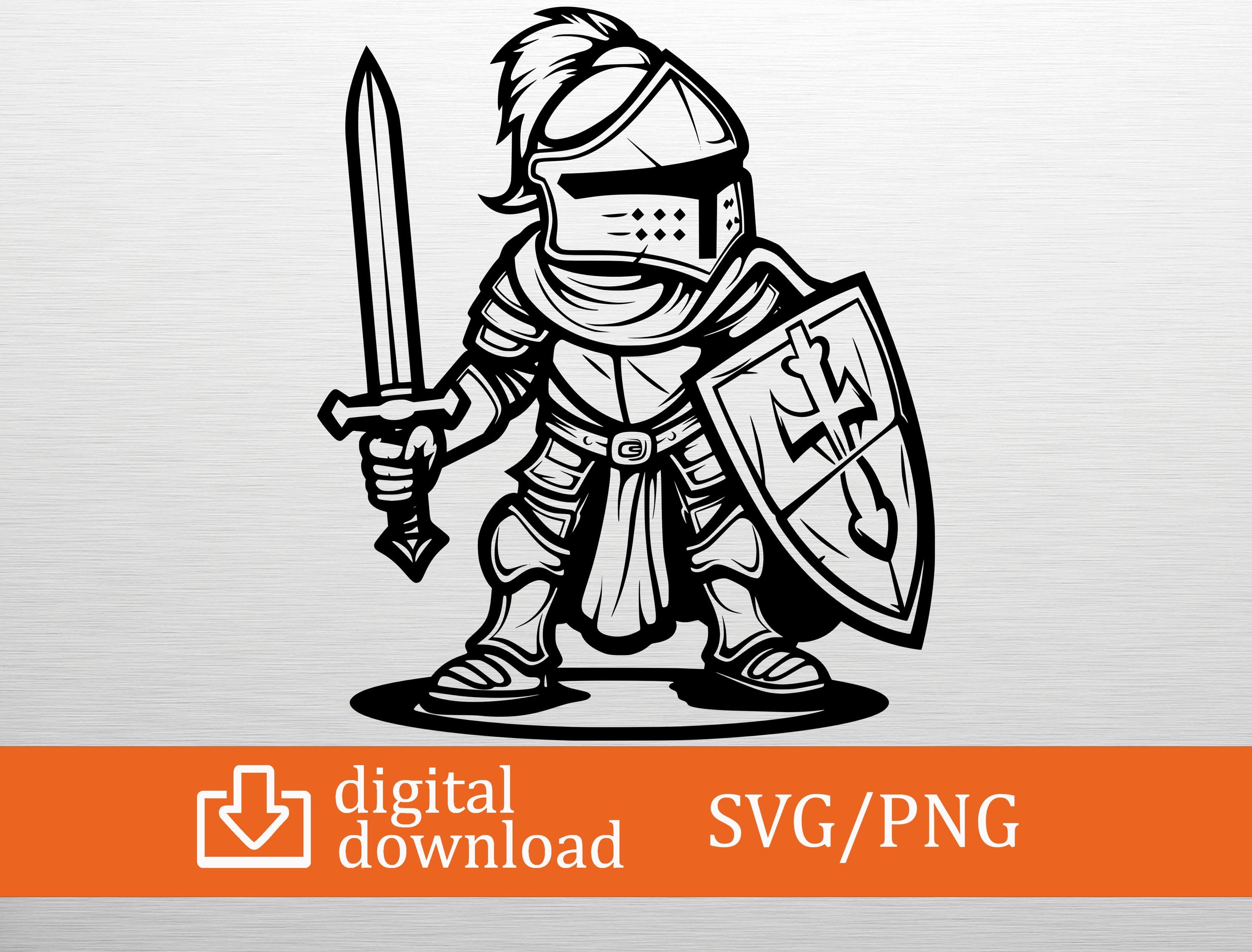 Knight SVG PNG Digital Download - Knight Clipart, Cricut Craft File, T ...